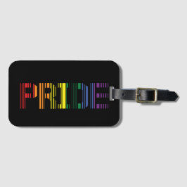Pride Rainbow Scan LGBTQ Typografie Bagagelabel