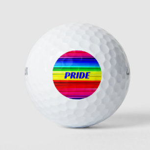 PRIDE Rainbow Stipes Gay LBGQT Golfballen