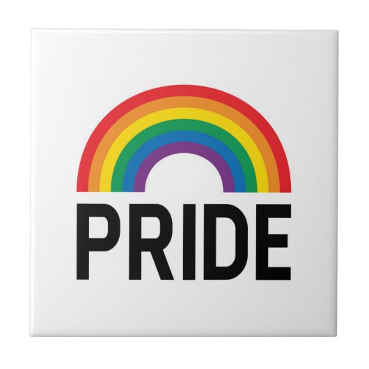 Pride Rainbow Tegeltje (Voorkant)
