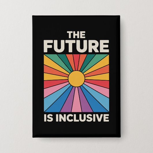 Pride Rainbow The Future is een wereldwijde LGBTQ- Button (Voorkant)