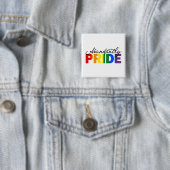 Pride Rainbow Trots om homo te zijn Vierkante Button 5,1 Cm (In situ)