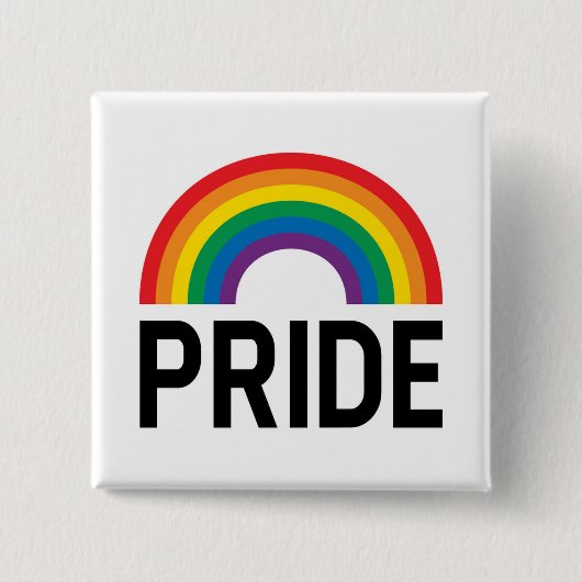 Pride Rainbow Vierkante Button 5,1 Cm (Voorkant)