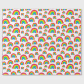 Pride Rainbows Handgeschilderd Wit Cadeaupapier (Vlak)