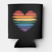 Pride Rainbows Hart Print LGBT Gay Pride Blikjeskoeler (Voorkant)