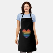 Pride Rainbows Hart Print LGBT Gay Pride Schort (Gedragen)
