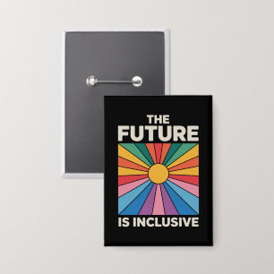 Pride Regenboog De Toekomst is Inclusief LGBTQ  Button