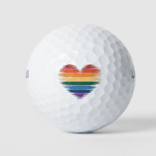 Pride Regenboog Hart Print LGBT Gay Pride Golfballen