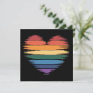 Pride Regenboog Hart Print LGBT Gay Pride Kaart