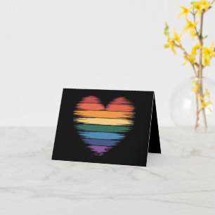 Pride Regenboog Hart Print LGBT Gay Pride  Kaart