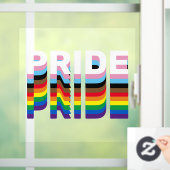 Pride regenboog inclusieve diversiteit lgbtq typog raamsticker (Huis)