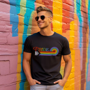 Pride Regenboog LGBTQ Heren Basic Donkere T-Shirt