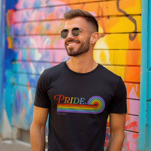 Pride Regenboog LGBTQ Heren Basic Donkere T-Shirt