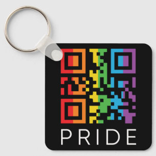 Pride regenboog QR-code LGBTQIA+ Sleutelhanger