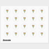 Pride regenboog sticker (rond) (Vel)