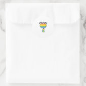 Pride regenboog sticker (rond) (Tas)
