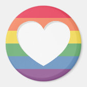 Pride regenboog vlag thema magneet (Voorkant)