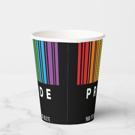 Pride regenboogcode LGBTQIA+ Papieren Bekers (Rechts)