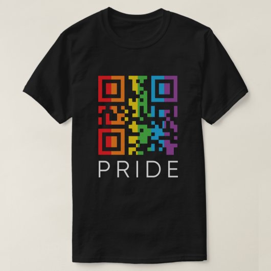 Pride regenboogcode LGBTQIA+ T-Shirt (Design voorkant)