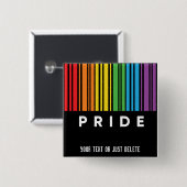  Pride regenboogcode LGBTQIA+ Vierkante Button 5,1 Cm (Voorkant /achterkant)