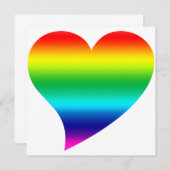Pride regenbooggradiënt hartkaart Valentijnsdag (Voorkant / Achterkant)