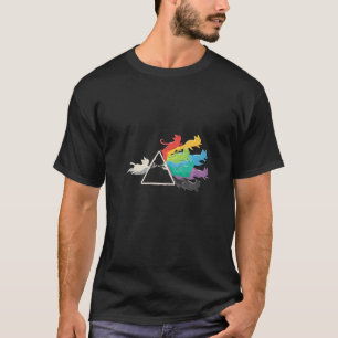 Pride Regenboogkatten Prisma Progressieve Rock Art T-shirt