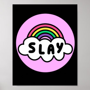 Pride- regenboogkleur met wolken, poster