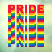 Pride regenboogkleuren lgbt lgbtq homo raamsticker (Vel 3)
