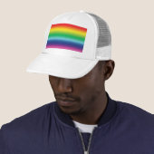 Pride regenboogkleuren lgbtq lgbt homovlag patroon trucker pet (In situ)