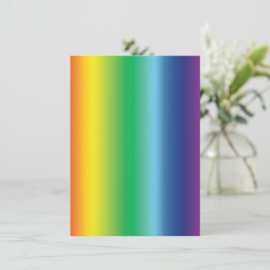 Pride regenboogkleuren verlooppatroon moderne kaar (Staand voorkant)