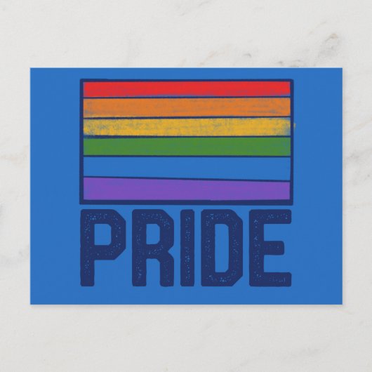 PRIDE regenboogvlag Briefkaart (Voorkant)