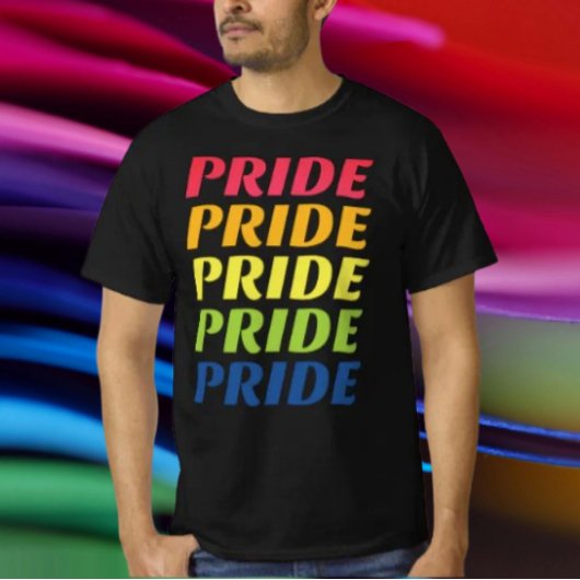 PRIDE Repeat Typografie T-shirt