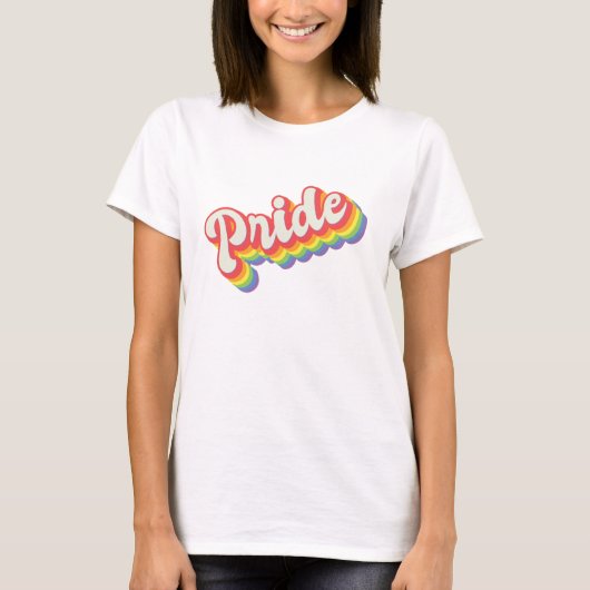 Pride Retro Typografie T-Shirt (Voorkant)