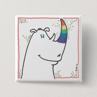 Pride Rhino Button