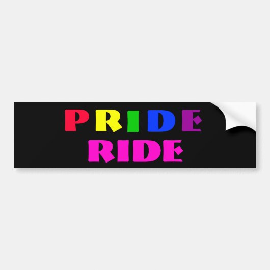Pride Ride II Bumpersticker (Voorkant)