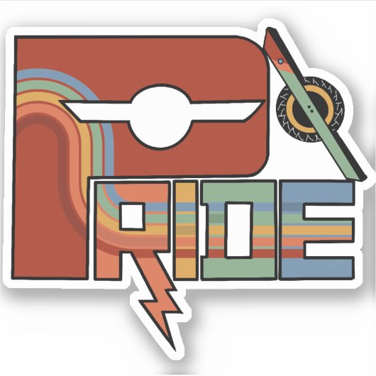 Pride & Ride Sticker (Voorkant)