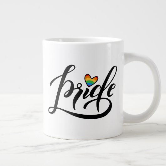 Pride Script Heart Extra Grote Beker (Rechts)