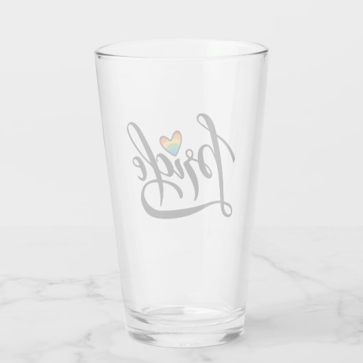Pride Script Heart Glas (Achterkant)