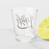 Pride Script Heart Shot Glas (Achterkant)