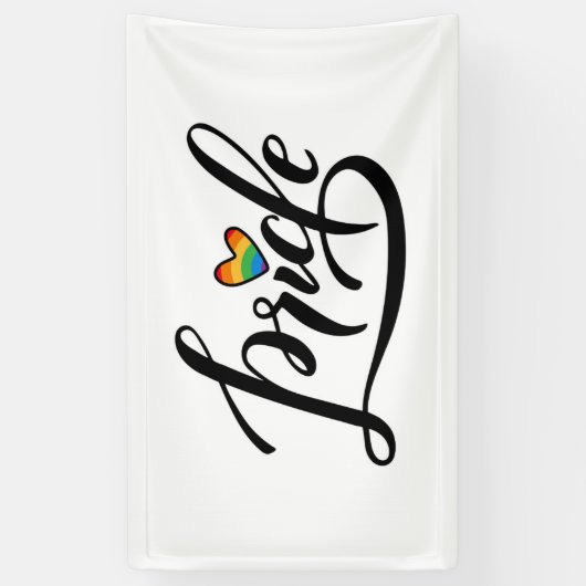 Pride Script Heart Spandoek (Verticaal)