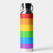 Pride Shield: Regenboogvlag Waterfles (Achterkant)