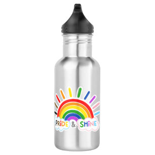 Pride & Shine LGBTQ+ Rainbow Happy Waterfles