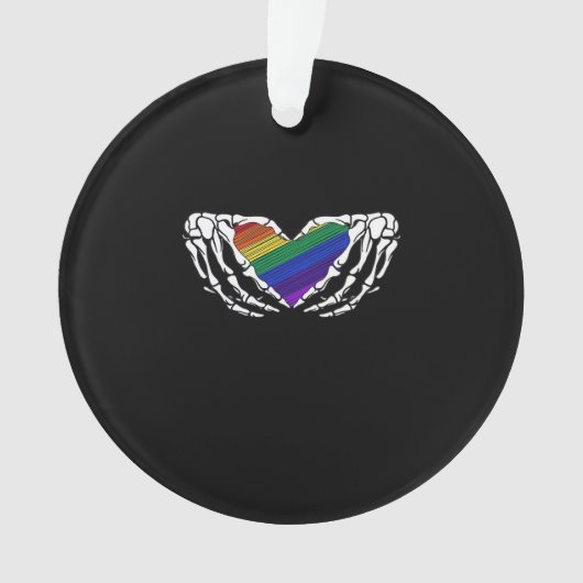 Pride - Skeleton Hands Holding Heart Classic Ornament (voorkant)