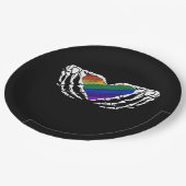 Pride - Skeleton Hands Holding Heart Classic Papieren Bordje (Gekanteld)