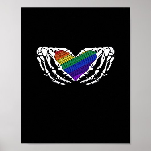 Pride - Skeleton Hands Holding Heart Classic Poster (Voorkant)