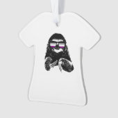 Pride Sloth Asexual Flag zonnebril Ornament (voorkant)