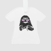 Pride Sloth Asexual Flag zonnebril Ornament (achterkant)