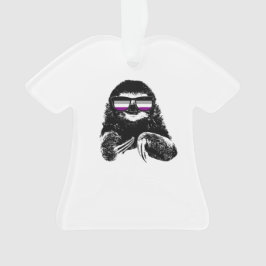 Pride Sloth Asexual Flag zonnebril Ornament