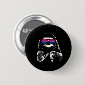 Pride Sloth Bisexual Flag Sunbribribril Ronde Button 5,7 Cm (Voorkant /achterkant)