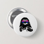Pride Sloth Bisexual Flag Sunbribribril Ronde Button 5,7 Cm (Voorkant /achterkant)