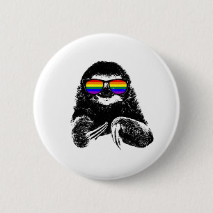Pride Sloth LGBTQ - zonnebribribril Ronde Button 5,7 Cm